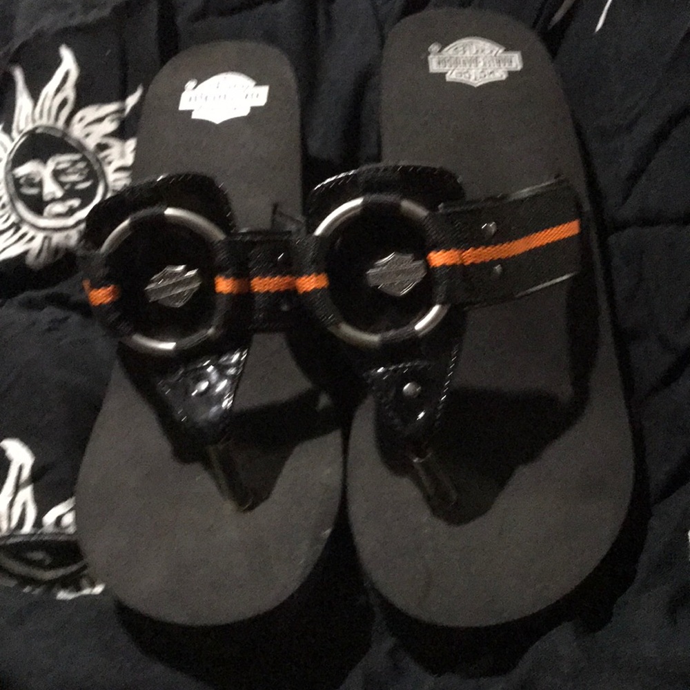 Harley Davidson  wedge Sandals size 8